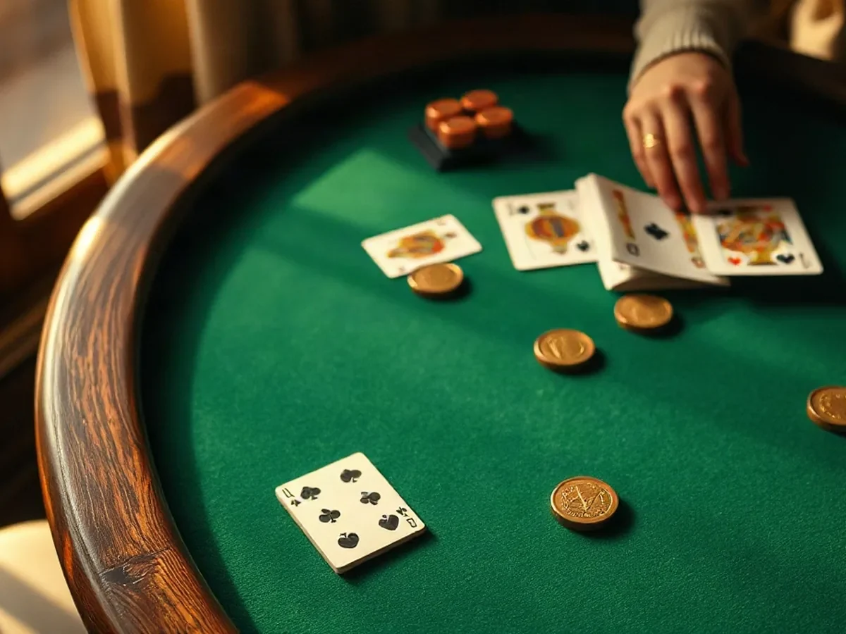 Table de poker physique, cartes et compteurs symboliques sans valeur